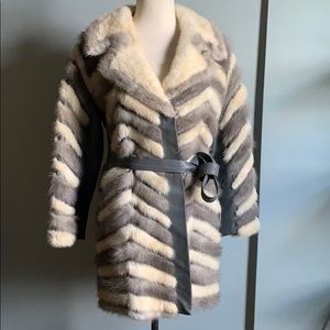 1970’s vintage fur and leather trench